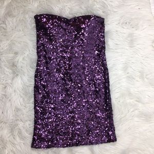 Forever twenty one Purple sparkle party dress